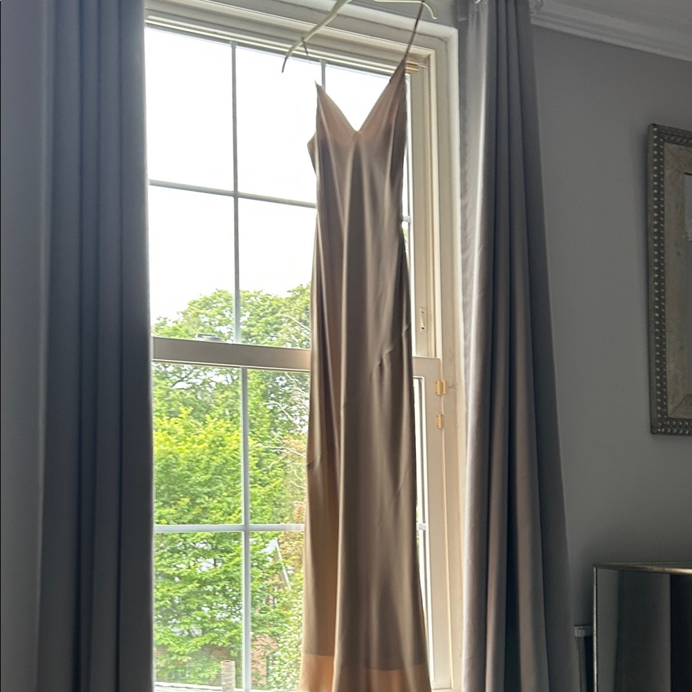 Sleek Champagne Slip Dress